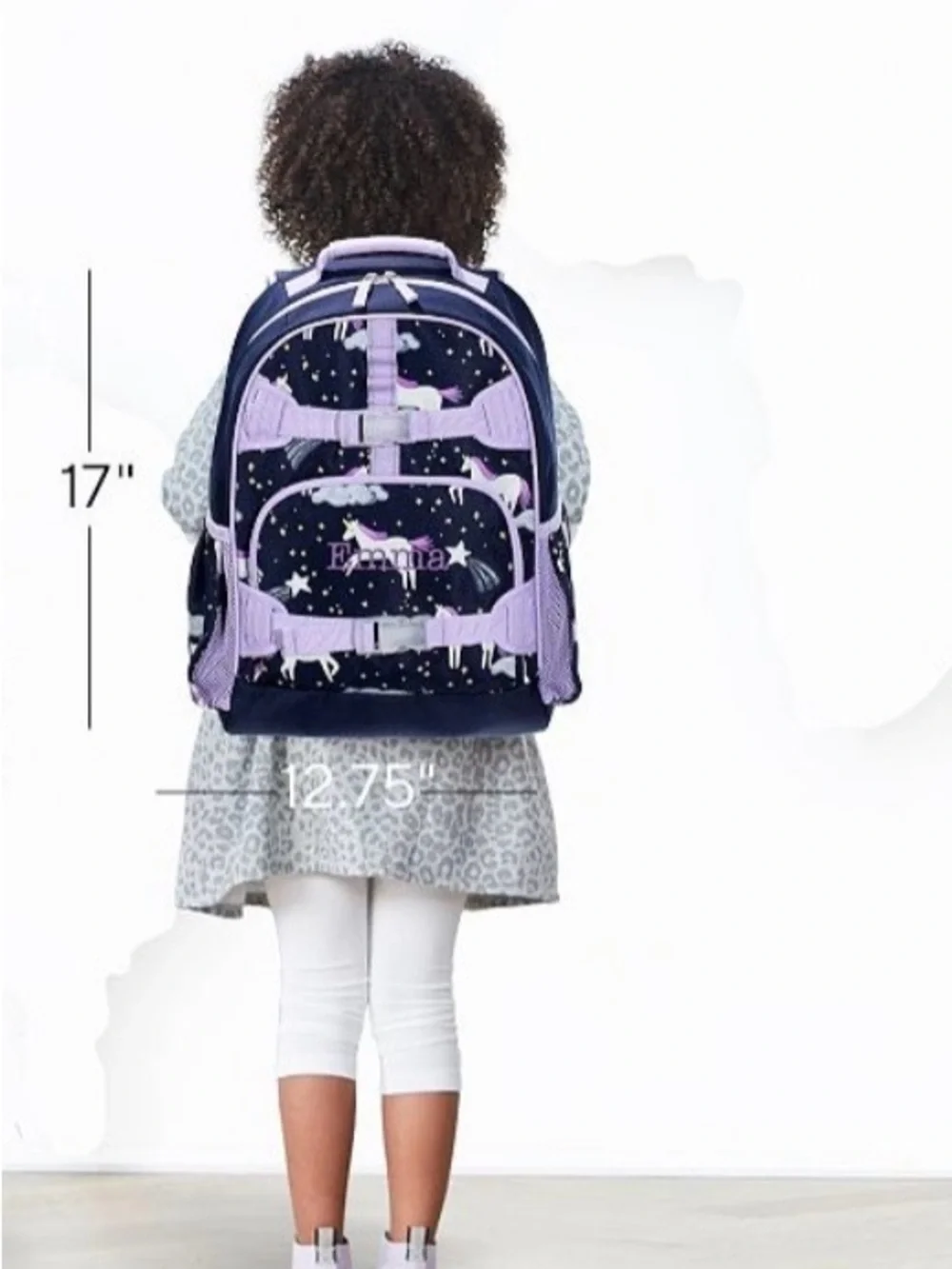 Pottery Barn Kids Unicorn Backpack - Navy & Lavender